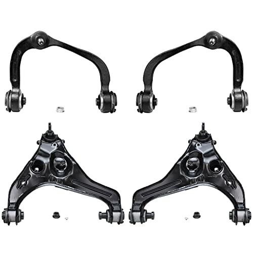 Image of Detroit Axle - 4 Front Control Arms for 2009-2013 Ford F-150 Expedition Lincoln Navigator 2010 2011 2012 Upper Lower Control Arms with Ball Joints Assembly Replacement