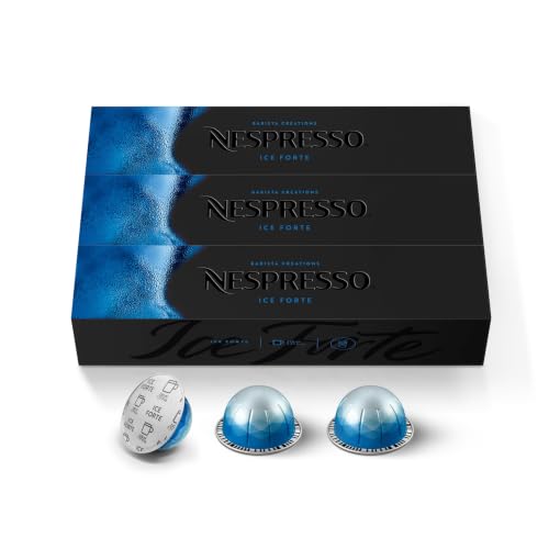 Nespresso Capsules Vertuo, Ice Forte, 30-Count Coffee Pods, Brews 7.8 Oz.