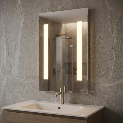 Croydex Malham 45 x 30cm LED Small Rectangular Bathroom Mirror