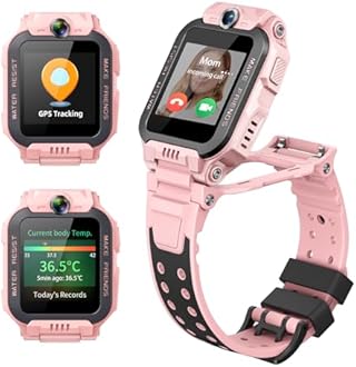 imoo Watch Phone Z7, 4G Smart Watch for Kids with Real-Time HD Video & Phone Call, Smart Watch for Girls with GPS Location and 14-Day History, Smartwatch for Boys with IPX8 Waterproof (Pink)