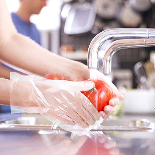 Disposable Gloves, 1000 Pcs Plastic Gloves for Kitchen Cooking Cleaning Food Handling by Teivio