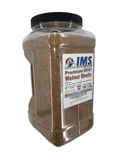 Image of Premium Ground Walnut Shell Media Grit Size 12 /20-5 lbs /2.3 kg - Medium Grit Walnut Shells for Tumbling, Blasting or Vibratory Use