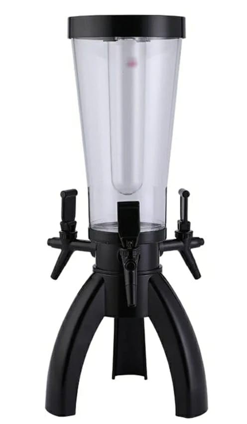 Shoppers Hub PNQ Black Beer Tower with 3 Taps and Ice Stick for Ideal Heavy Duty Use in Bars, Hotels, Cafes, Restaurants and Other Commercial Places.