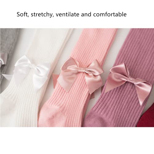 Yizelli Infant Toddler Little Girls Cotton Tight for Spring and Autumn Bowknot Pantyhose for 0-8 Years Old Kids4