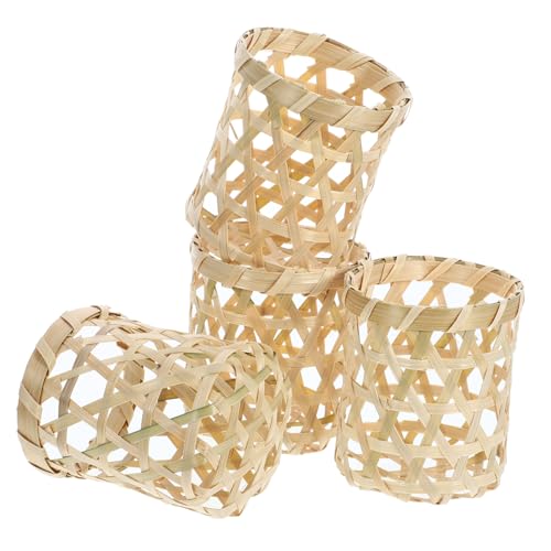 Yardenfun S141IP53119PXKK7K Rustic Rattan Woven Tea Light Candle Holders cover