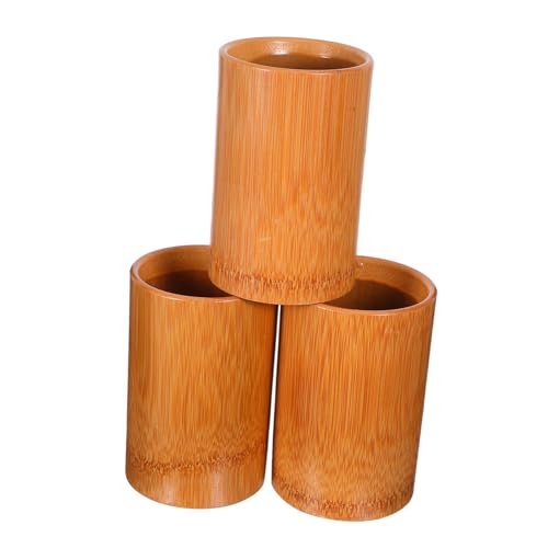 NUOLUX 自然な竹素材の多機能ペン 箸収納筒 耐久性と手入れ簡単で家 オフィス レストランの卓上整理に 高さ