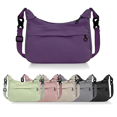 viiotu Borsa Tracolla Donna, Borse da Donna Tracolla Regolabile per Tempo Libero, Lavoro, Viaggi (Viola)