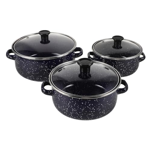 Cabilock Cazuelas Esmaltadas Mini con Asas Ollas Versátiles para Cocinar para Pequeñas Duraderas y Aptas para Cocinas de Inducción