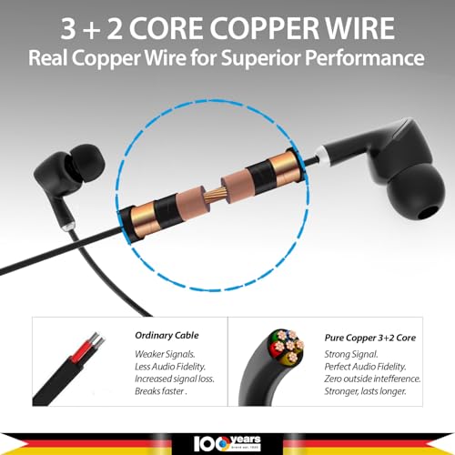 Image of Blaupunkt EM01 Type-C Edition Wired Earphones (2026) with Mic, 14.3mm Hi-Fi Drivers, Noise Isolation, 45 Ergonomic Fit, Durable 5-Core Copper Cable, in-Ear Headset