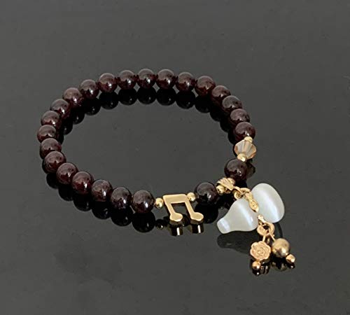 Feng Shui Handmade Chinese Wu Lou/Hu Lou Bracelet for Health and Protection (dark red)3