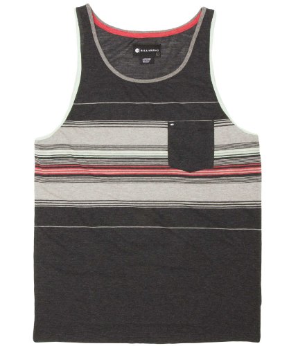 Billabong Men's Chop Top Knit Tank, Black Heather, Large
