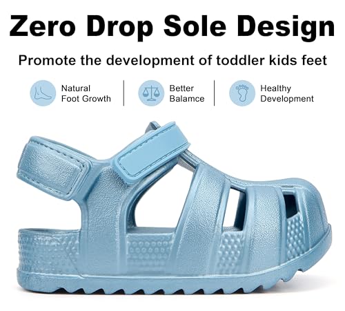 Image of ChayChax Toddler Classic Fisherman Sandals Boys Girls Closed Toe Water Pool Beach Sandal Naturally Splay