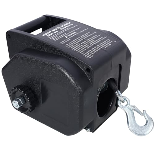 Winch eléctrico para remolques 12V 2000 lb con control remoto miniatura 7