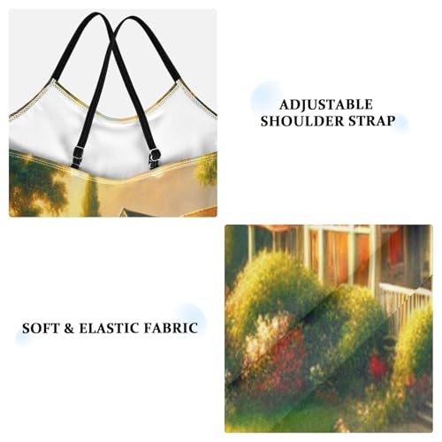 Seaside Cottage Flowers Girls Swimsuit Bathing Suit One Piece Swimsuits Summer Beach Swimwear3