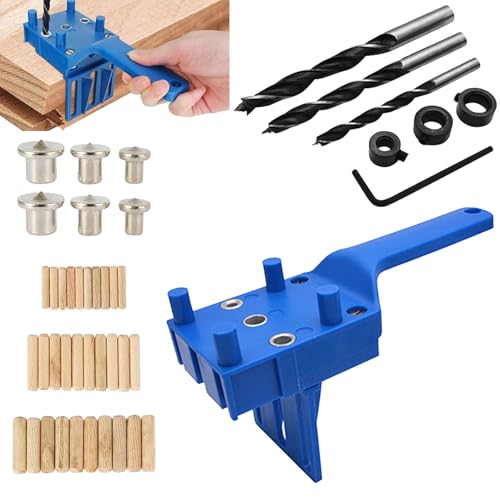 Dowel Jig Kit, 44 Pcs, 6/8/10mm Woodworking Drill Jig