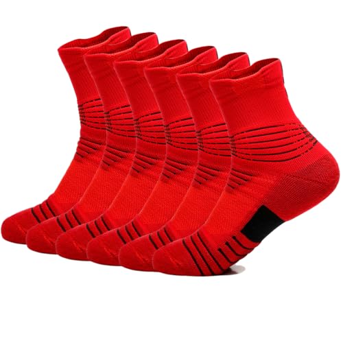Image of Basketball Socks Compression Cushion Thick Cycling Socks Athletic Crew Socks for Men Women Boys