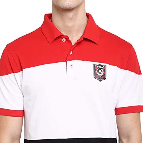 Image of OFF LIMITS Men's Mens Pcp Cns Core Polo T-Shirt (Black /White / Red Small)