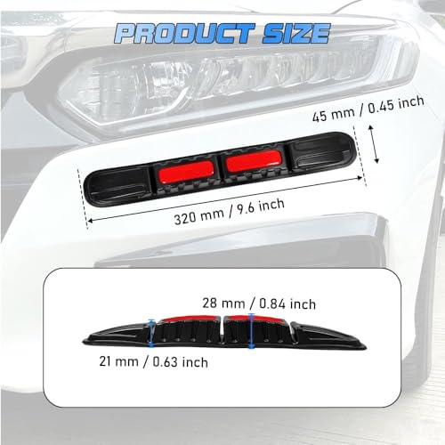 Image of Janvitha Car Bumper Safe Guard Strip, Universal Front Rear Bumper Protector Anti-Collision Anti-Scratch for All Cars and Trucks (2 * 1 Red)