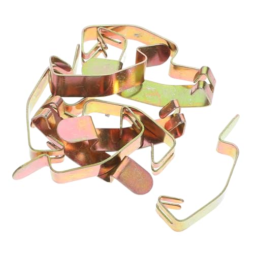 HIAKDOFT 10個 メタル製エアクリーナークリップ 車用エアフィルターシェルクランプ 耐久性スプリングクランプ エンジン保護用 汎用エアフィ