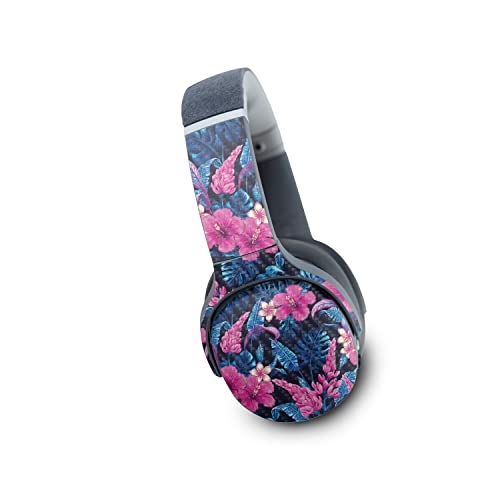 Image of MightySkins Carbon Fiber Skin Compatible with Skullcandy Crusher Evo Wireless - Contrast Hibiscus | Protective, Durable Textured Carbon Fiber Finish | Easy to Apply