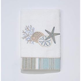 Avanti Linens By The Sea Hand Towel, White,10972WHT 41LYzF0RKGL. SS280