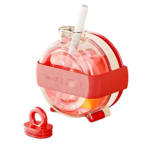 syayw 300ml Leakproof Ice Bottle with Straw for Ice Cubes, Specialty Utensil for Kitchen Drinks Indoors Outdoor Travel Summer Camping Car Picnic Beach