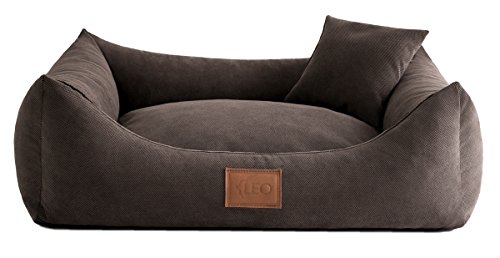 Leo4dog. Sofa Sun. 6 Größen, 4 Farben. Hundebett, Hundekissen, Hundesofa,Hundekorb. (80x60, Dunkelbraun)