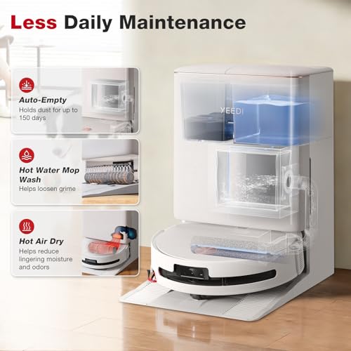 Image of Yeedi M16 Infinity Robot Vacuum and Mop, 30000Pa Suction, Self-Cleaning Roller Mop, ZeroTangle 4.0 for Pet Hair, Self-Emptying Omni Station, AI Obstacle Avoidance