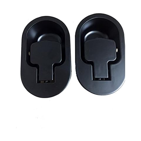 Yoodeet Black Oval Recliner Sofa Chair Release Lever Handle 2 Pcs Cover