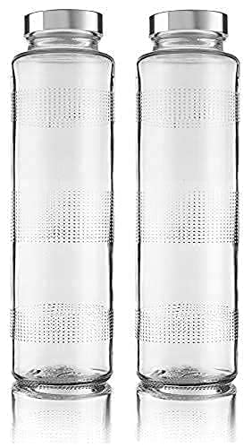 Image of Glass Water Bottle 750 ml, 2 Pieces