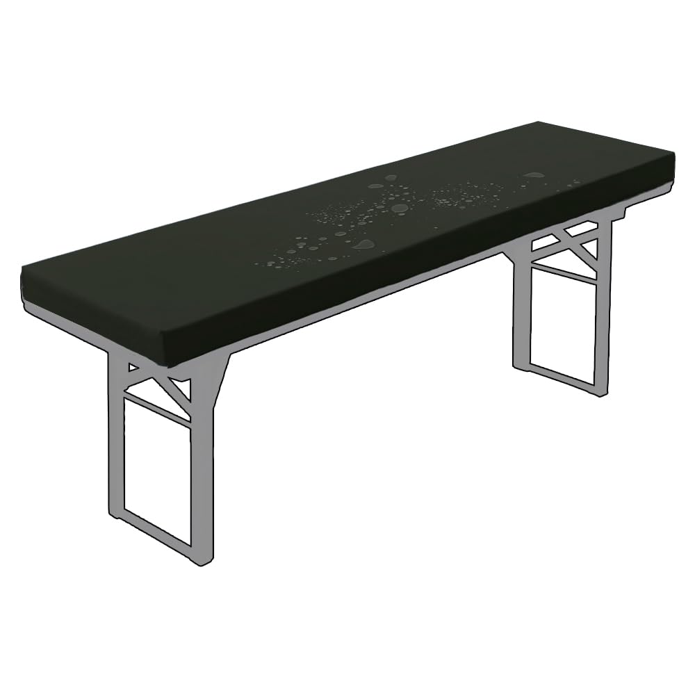 Coussin de siège pour table à bière lavable 47x160x3 cm idéal pour banc de jardin