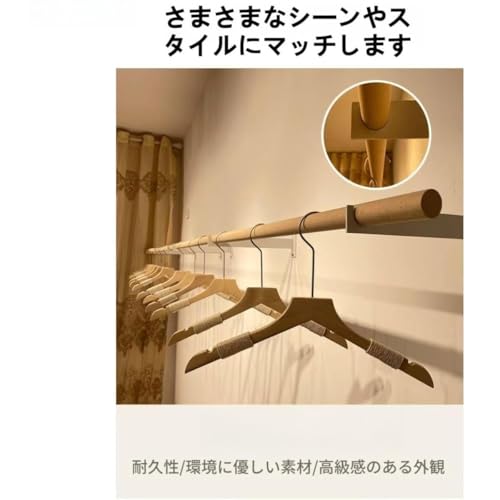 BGERSAL ハンガーパイプ 壁付け ハンガーラック 大容量 おしゃれ 見せる収納 DIY 洋服ラック キッチン 浴室 ハンガーバー 頑丈 オープンクローゼット 耐荷重100㎏ (120CM,壁から28CM) [4]