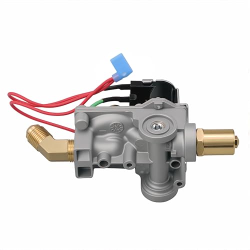 Image of AITKEN RV Gas Solenoid Valve for Dometic /Atwood 10 Gallon DSI Water Heaters | Pre-installed Copper Inlet and Outlet Pipes; Replaces 92089