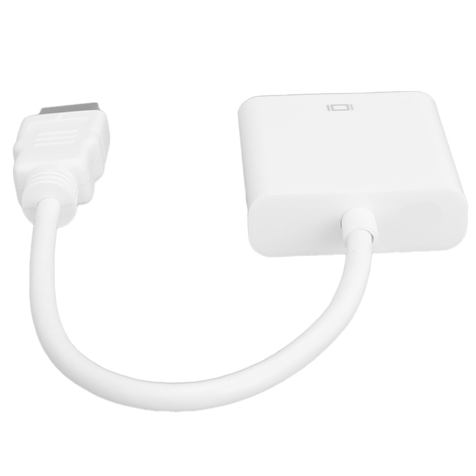 Adapter VGA na HDMI, Interfejs Multimedialny HD na Konwerter Adaptera VGA do Komputera Monitor do Laptopa Projektor (Biały)