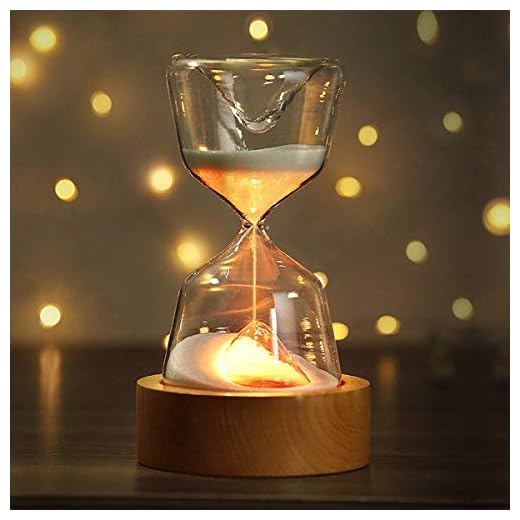 Hourglass Light, USB Rechargeable, 13 Color Switching, Adjustable Brightness, Remote Control, Countdown Function, Idea for Lover/Friends
