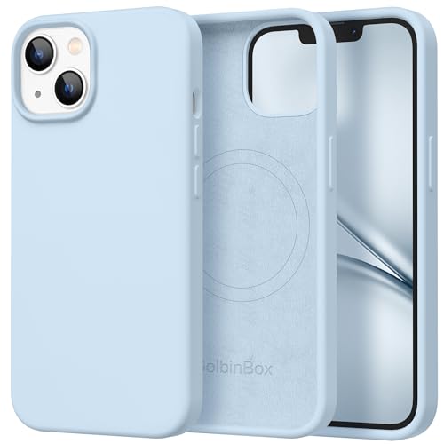Image of GolbinBox Magnetic for iPhone 13 /14 Case, Silicone Cover, Blue