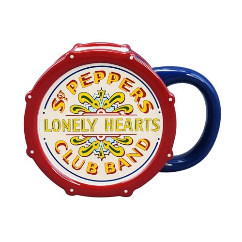 Image of Half Moon Bay | The Beatles | SGT. Pepper’s Lonely Hearts Club Band | Drum Shaped Ceramic Mug | Official Merchandise | Workshop, Garage & Hobby Mug | Father’s Day 2026 Gift for Dad