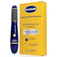 Dr. Scholl’s Hornhautentferner Elektrische Pediküre-Fußfeile – sofortiges Abfeilen & Entfernen von harter Haut und Verhornungen, weichere, glattere Füße, sanftes Polieren, AAA-Batterien inklusive