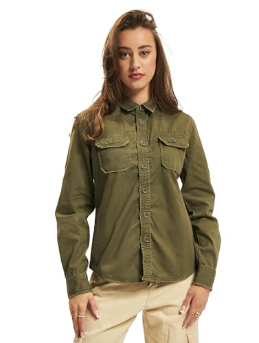 Chemise manches longues femme Brandit noire idéale pour vos sorties urbaines