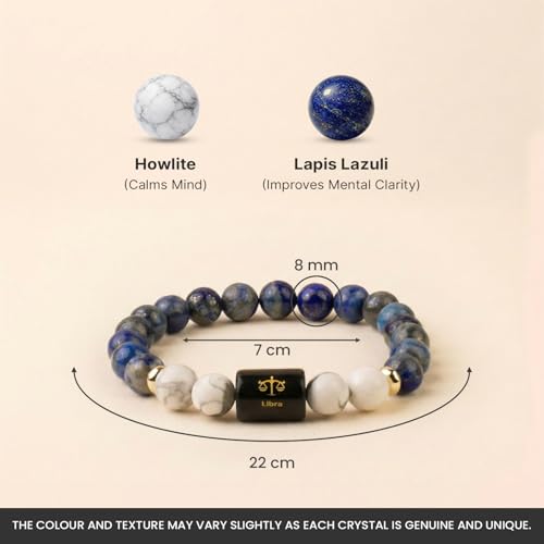 Image of Astrotalk Zodiac Crystal Bracelet | Balances Energy & Enhances Positivity | Certified Healing Crystals with Certificate | Astrology Bracelet for Man & Woman | Gift for Man & Woman