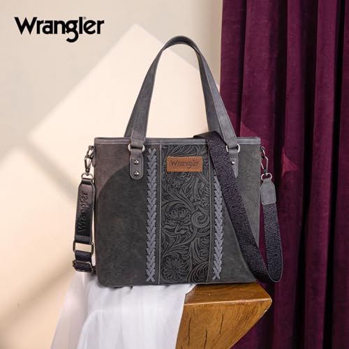 Image of Montana West X Wrangler Tote Bag for Women Western Purses with Detachable Strap Medium Satchel Handbags | with Crossbody Strap