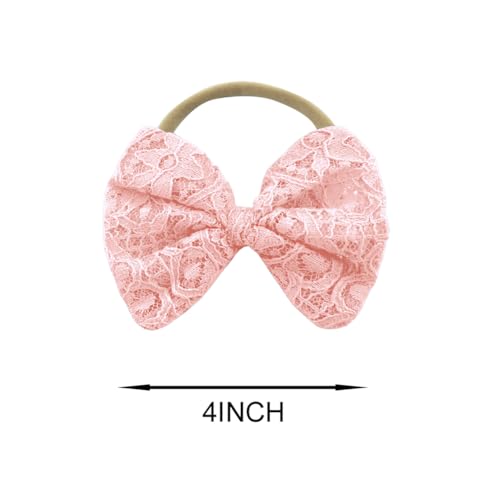 Image of BGFKS Baby Girl Tutu Dress Elegant Lace Pom Pom Flutter Sleeve with Flower Headband Set