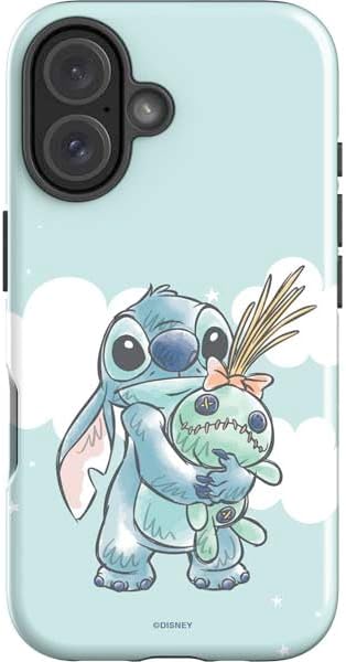 Skinit Impact Phone Case Compatible with iPhone 16 Plus - Officially Licensed Disney Lilo and Stitch Stitch and Scrump Design