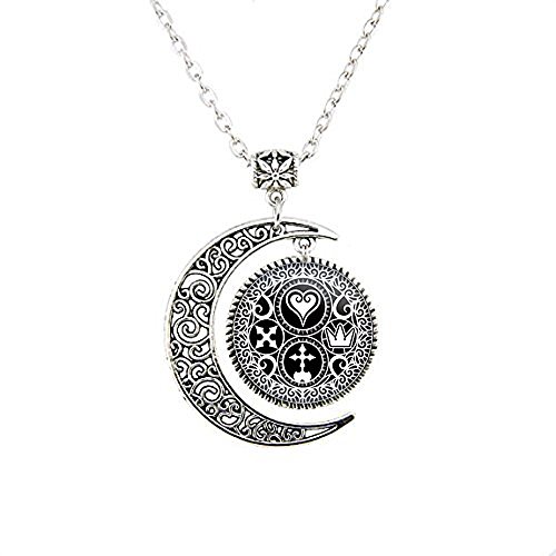 Handmade Kingdom Hearts Ultimania Trinity Emblem Necklace, Pendant Gift for Her Him, Nekel Free Jewelry, religious gift CUFFLINKS