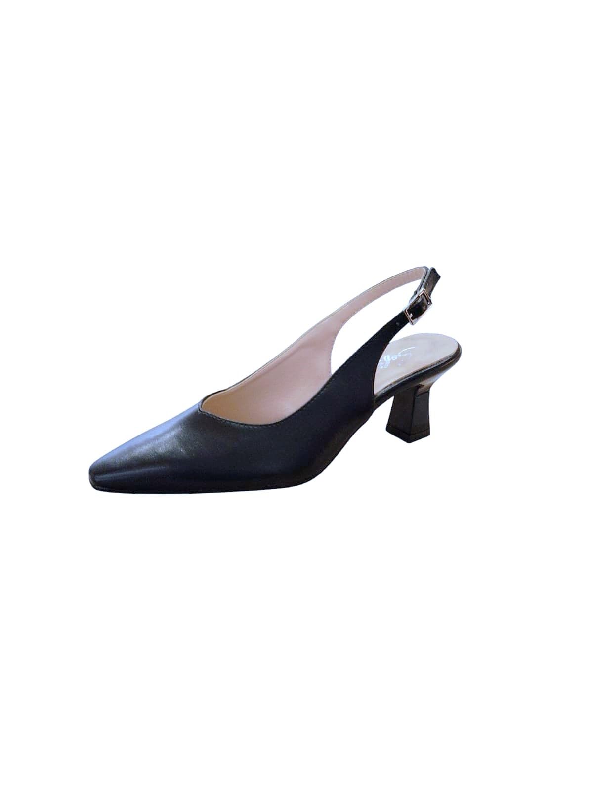 Sofia 354 Scarpe Eleganti da Donna in Pelle con Tacco Medio 5 Cm, Slingback a Punta, Vari Colori, Linea Comoda