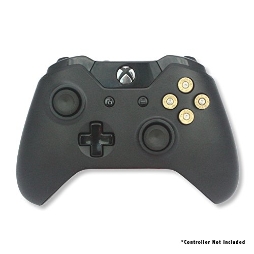 Xbox One Bullet Buttons Raplacement A B X Y Real Bullet Brass Casings Gold Brass w/ Silver Nickel Primer