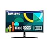 Samsung Monitor de computadora curvo FHD 1800R Essential S3 (S36GD) de 27 pulgadas, 100Hz, modo de juego, comodidad ocular avanzada, puertos HDMI y D-sub, LS27D366GANXZA, 2024