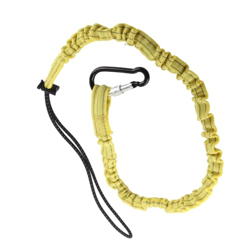 Alomejor Arnés de Escalada con Cuerda de Seguridad para Herramientas Resistentes, para Reparación y Limpieza de Paredes, Ligero, Amarillo, 2,4 Oz