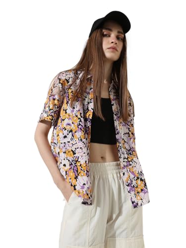 Image of ONLY Women's Cotton Floral Regular Fit Shirt