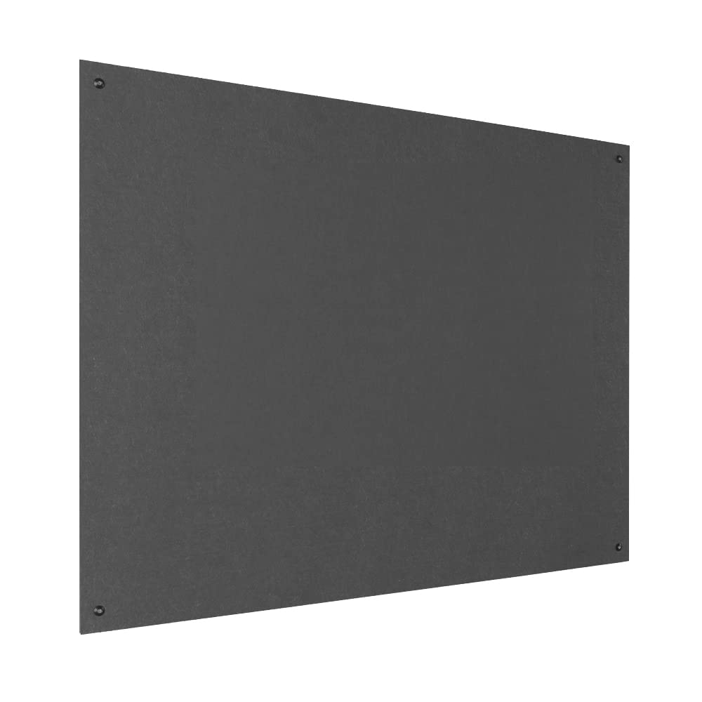 Frameless Notice Boards - Accent Colour Fabric - 2400mm x 1200mm - Charcoal